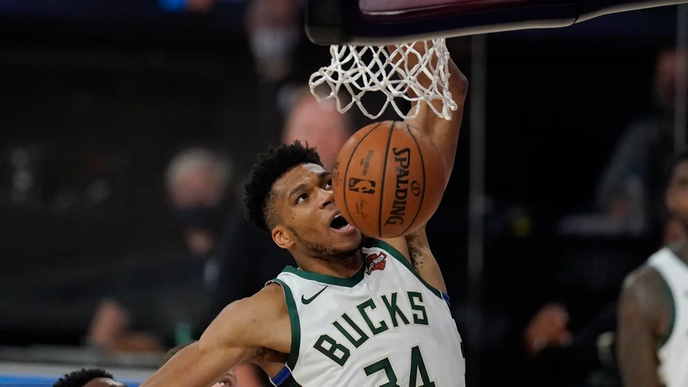 Milwaukee Bucks belönar Giannis Antetokounmpo med nytt jättekontrakt. Arkivbild.
