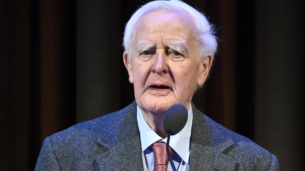 David Cornwell vid en ceremoni i Konserthuset i Stockholm i januari 2020.