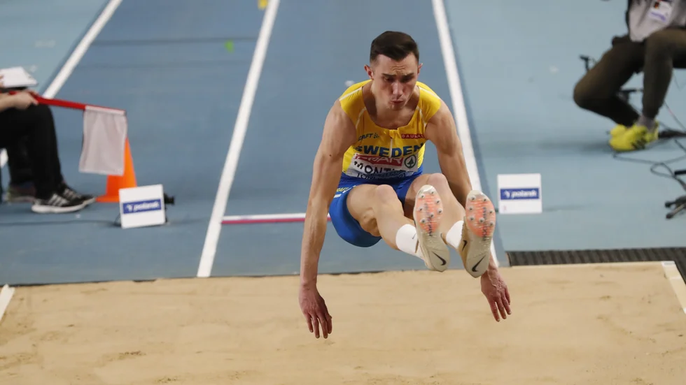 Thobias Montler hoppade ett nytt svenskt inomhusrekord.
