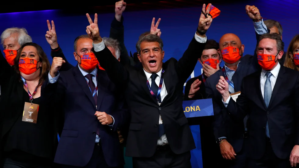 Joan Laporta firar sin seger i valet.