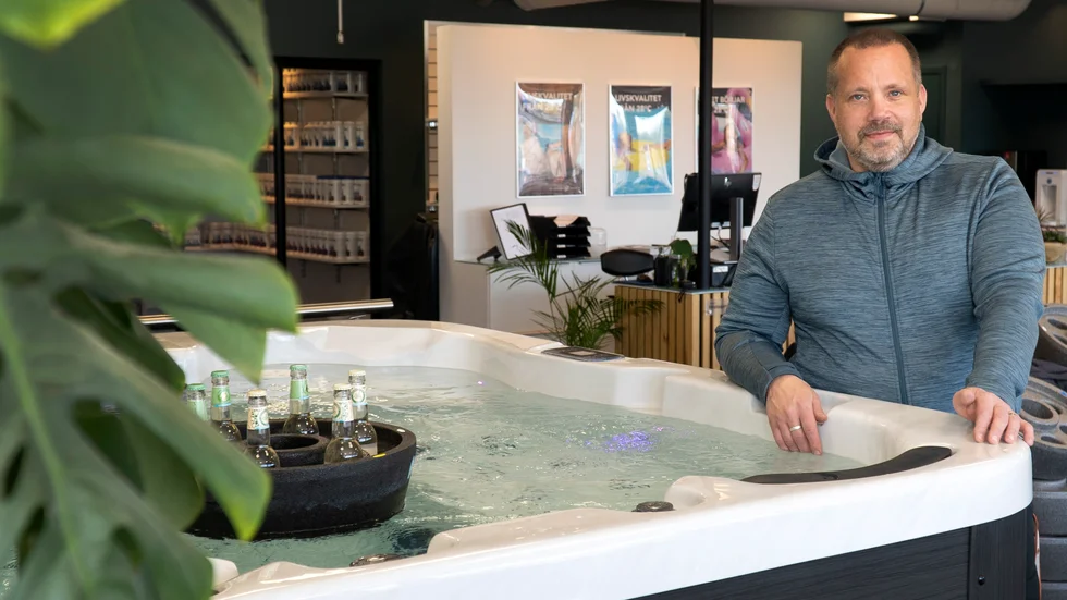 Andreas Baudin på Svenska Pool & Spa i Piteå.