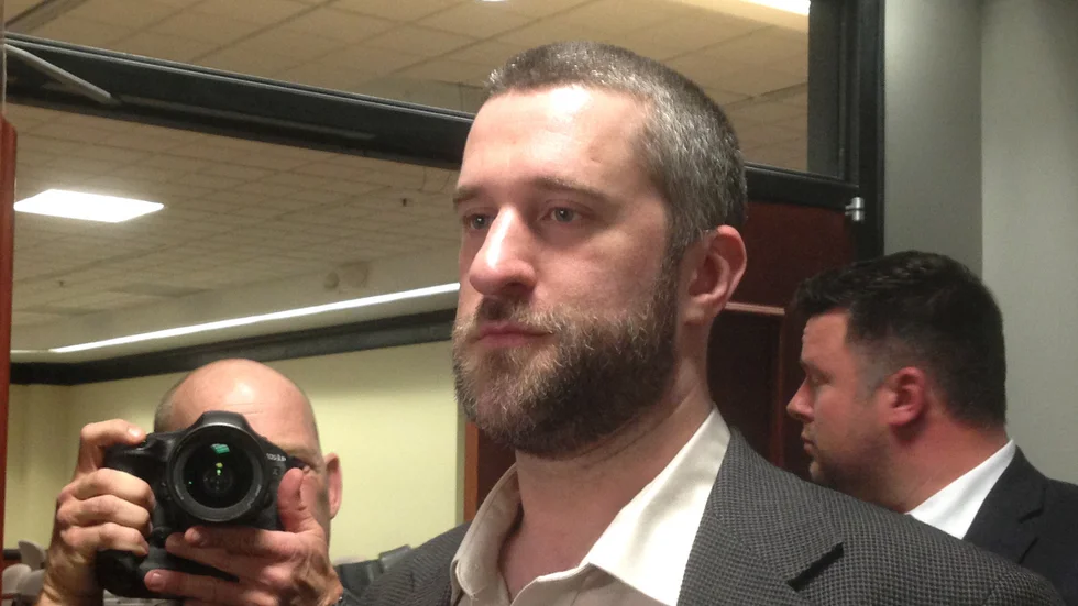 Dustin Diamond utanför en domstol 2015. Arkivbild.