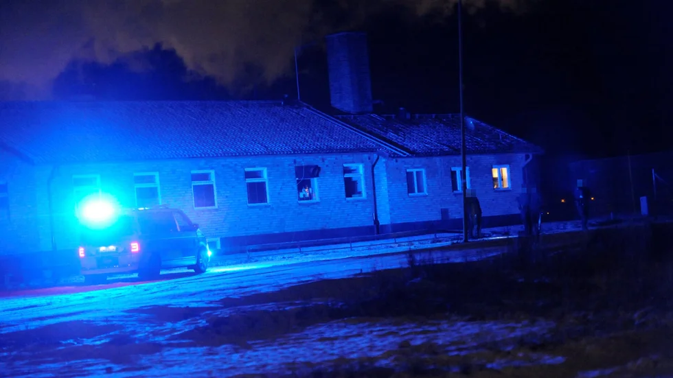 Flera patruller är på plats i Skärblacka.