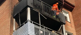 Lägenhetsbrand utbröt på Morö Backe – polisen utreder brott: ”Vi har spärrat av platsen”