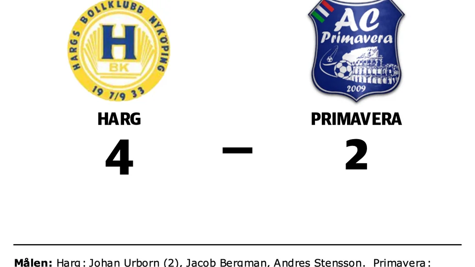 Hargs BK vann mot AC Primavera