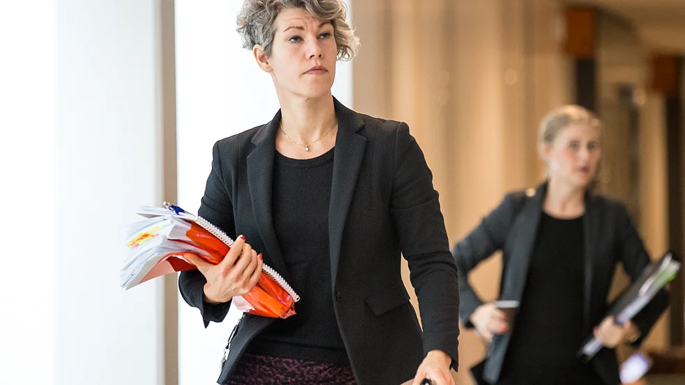 Kammaråklagarna Anna Väppling (bilden) och Åsa Valter, som ledde målet mot de två mordmisstänkta männen, är nöjd med Gällivare tingsrätts utslag. När det gäller Gunnar Falks utspel inför hovrättsförhandlingen, anför de på bevisningen i målet.