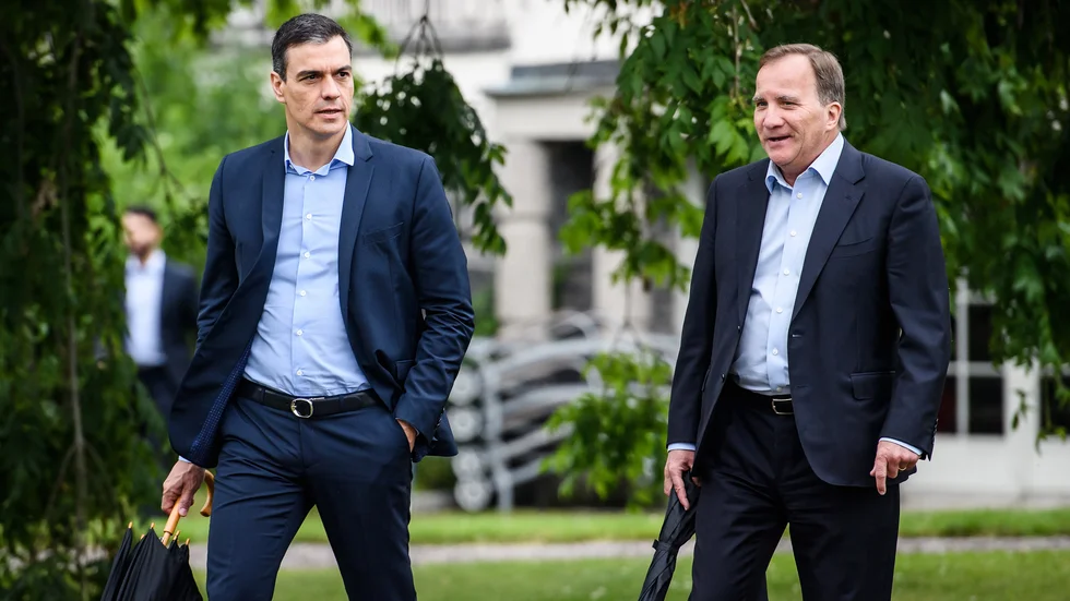 OENIGA. Spaniens premiärminister Pedro Sánchez besökte under onsdagen Harpsund för överläggningar med statsminister Stefan Löfven (S). 