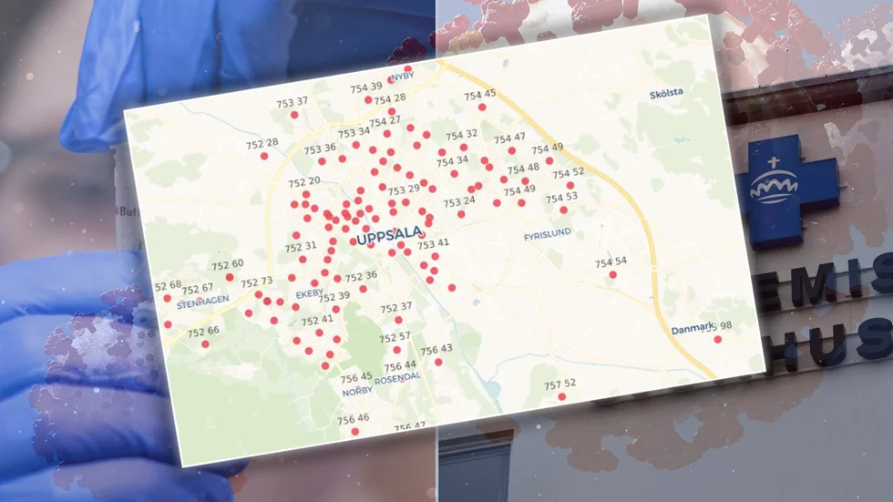 På kartan längre ner i artikeln kan du klicka på ditt postnummer för att se hur många bekräftade fall av covid-19 som funnits där under våren.
