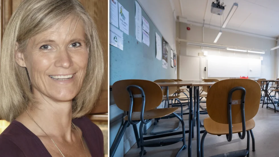 "Vi tittar på hur vi kan sprida ut elever i klassrum, matsalar och i kollektivtrafiken så att skolan ska vara en säker miljö", säger Monica Widelund, skolchef för gymnasieskolan i Eskilstuna. 