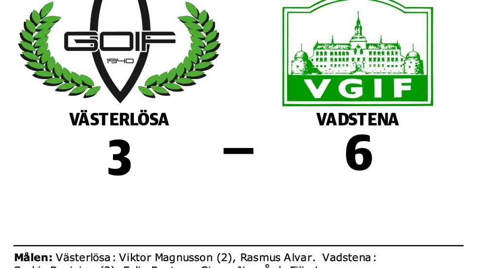 Västerlösa GoIF förlorade mot Vadstena GIF