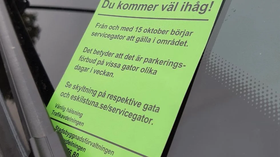 Du glömmer väl inte bort 15 oktober? Snart en lapp i var mans vindruta.