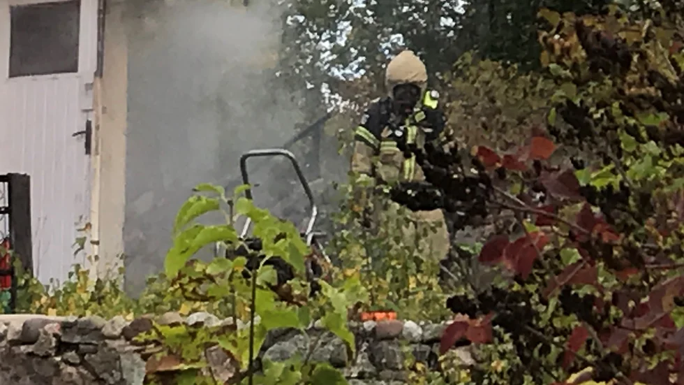 Räddningstjänsten i arbete.