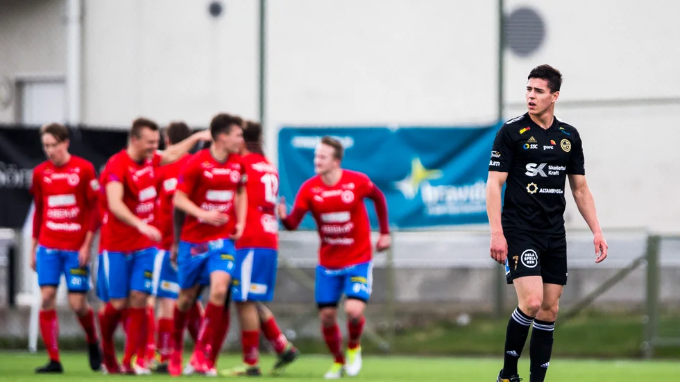 Sebastian Shafei Åman fick inte jubla med Skellefteå FF på Rosvalla 2018 – men när Team TG var på besök i helgen blev det seger 4–0. Shafei-Åman gjorde också ett av målen.