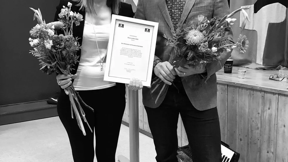 Susanne Rantatalo och Jan Johansson har tilldelats utmärkelsen Årets nordist.