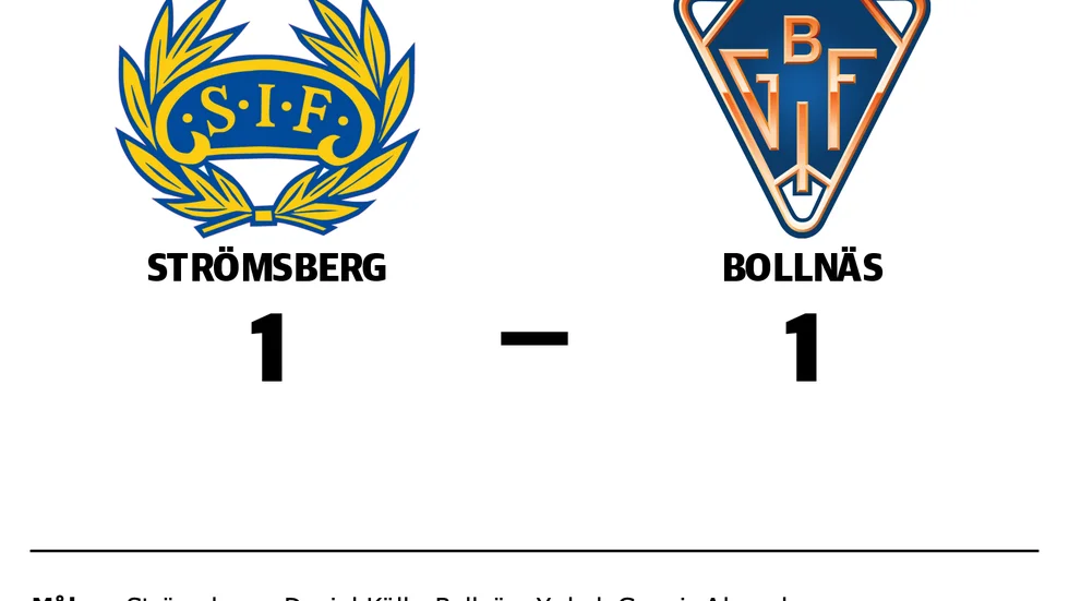 Strömsberg spelade lika mot Bollnäs