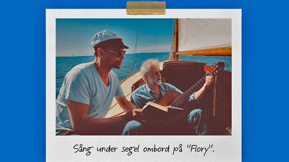 Baksidesbild David Anthin och trubaduren Martin Bagge.