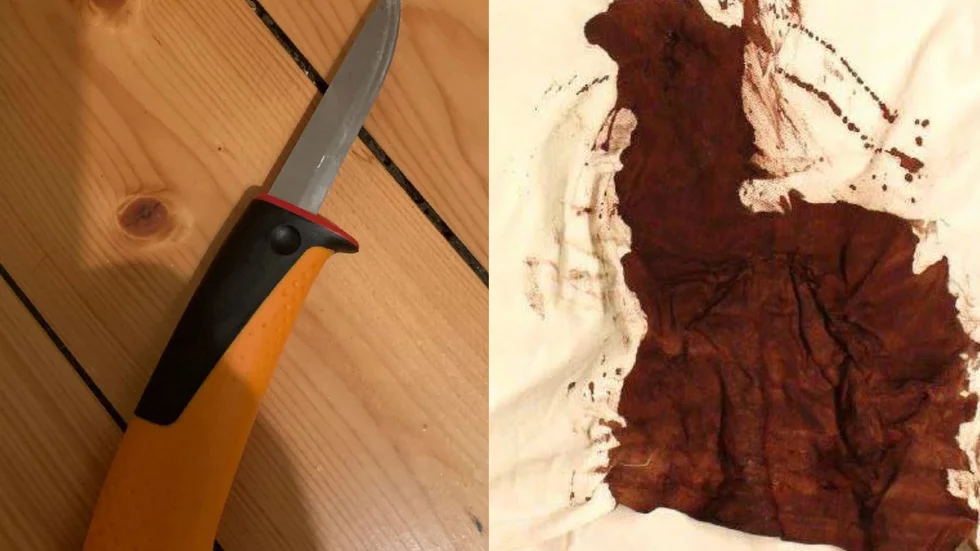 En man åtalas för en knivattack mot sin styvpappa.