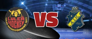 Så var Luleå Hockey/MSSK:s match mot AIK