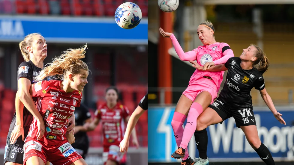 Nina Jakobssons Piteå och Olivia Holms Umeå IK har båda hamnat i bottenstriden i Damallsvenskan i fotboll.