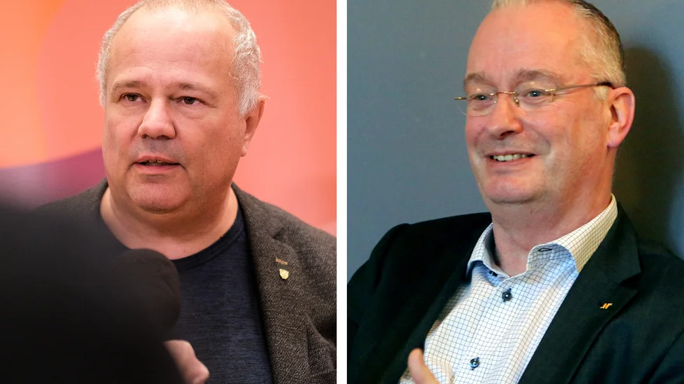 Paul Håkansson, kommundirektör i Linköping, och Martin Andreae, kommundirektör i Norrköping.