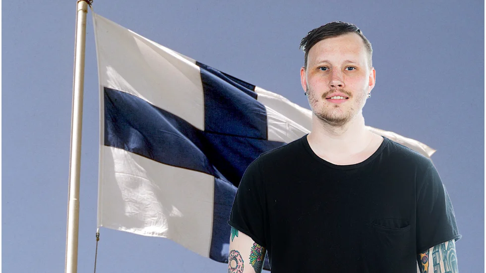 Max Wiik blir lycklig av att prata om Finland. 
