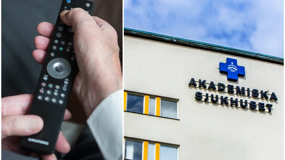 Hans-Olov Hellström, biträdande sjukhusdirektör på Akademiska sjukhuset uppskattar att det rör sig om 150- 200 tv-apparater som inte fungerar.