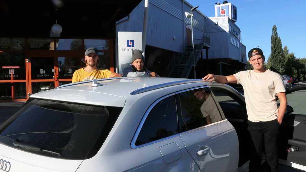 Joakim Landqvist, Calle Behm och Marcus Collin har pendlat mellan Luleå och Piteå under hösten.