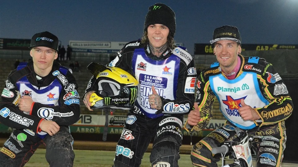 Oliver Berntzon, Tai Woffinden och Anders Thomsen.