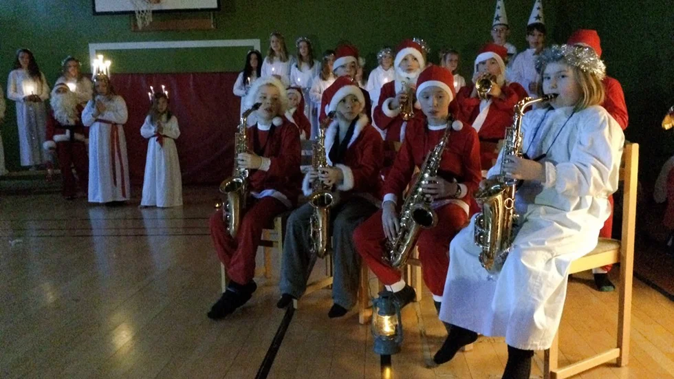 Treans klassorkester spelade julsånger. Foto: Margaretha Roth