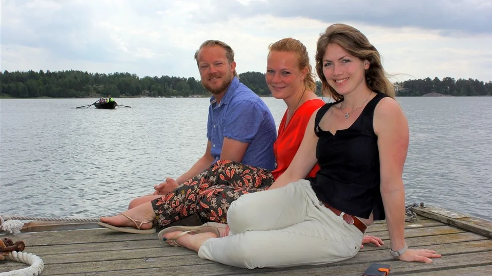 Marc Hollenberg, fotograf och snickare, Esther Hollenberg, Sweeds, och Janet Vloothuis. De är mycket förtjusta i Loftahammar och vill bidra till ortens utveckling.