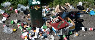 Sluta släng skräp i naturen    