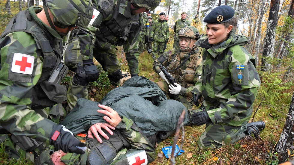 Ansökningarna till Hemvärnet skjuter i höjden. Bilden är från när kronprinsessan Victoria besökte Sälenfjällen.