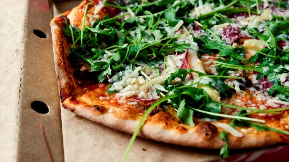 Pizza. Populär mat för hemkörning.