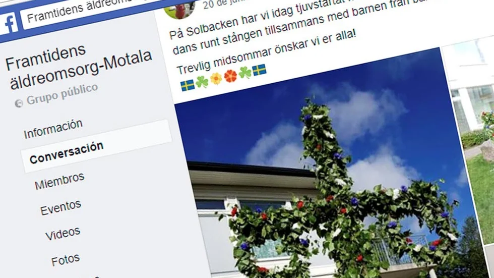 I Facebookgruppen Framtidens äldreomsorg Motala, grundad av Ann Stamfält, delas positiva inlägg och bilder.