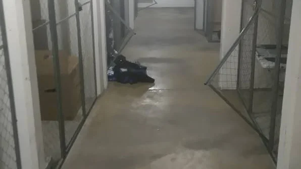 Uppbrutna och uppbända förrådsdörrar mötte hyresgästerna efter det senaste inbrottet.