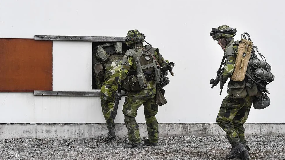 Försvaret. Soldater i armén under en övning vid markstridsskolan i Kvarn utanför Borensberg tidigare i år.