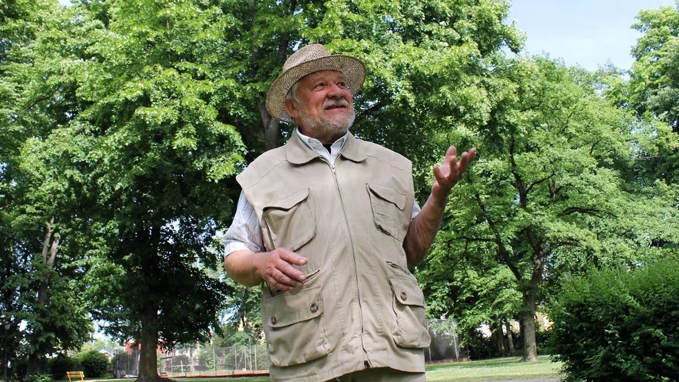 Goda träd. Människor mår bättre i parkmiljö, menar Jan-Erik Nylund som föreläste i Asylenparken på söndag eftermiddag.
