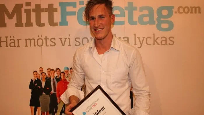 Årets småföretagare 2015 är Pelle Pettersson från Klockkungarna.se.