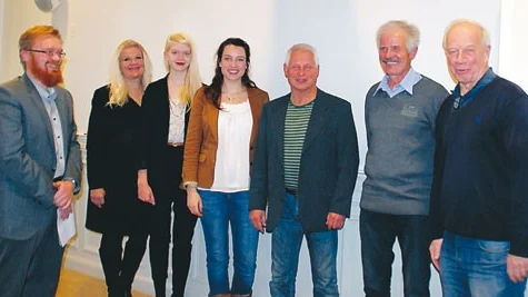Johan Lundgren, Joanne Posluzny - Hoffsten konstnär, Alice Hoffsten musiker och student, Emmy Lindström musiker, Hans Englund musiker, Roland Klaar kulturbevarare och Lars Brunskog arkitekt. Foto: Tommy Pettersson