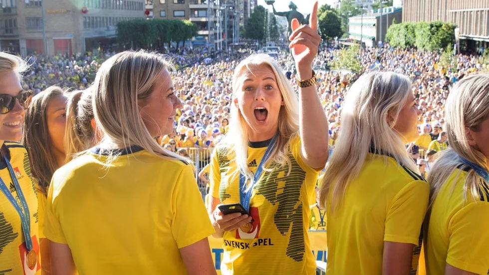 Stina Blackstenius, en av hjältarna i det blågula landslaget.