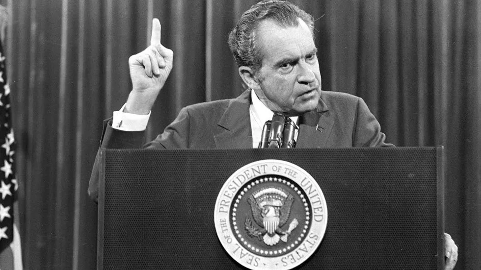 Richard Nixon. Trump riskerar att dela hans öde.