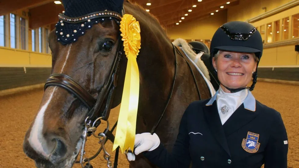 Sofia Möller var nöjd med tredjeplatsen ihop med hästen Royalist i fredagens GP-klass i Smedstad ridsportcenter.