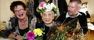 Hejdundrande kalas när Greta fyllde 100