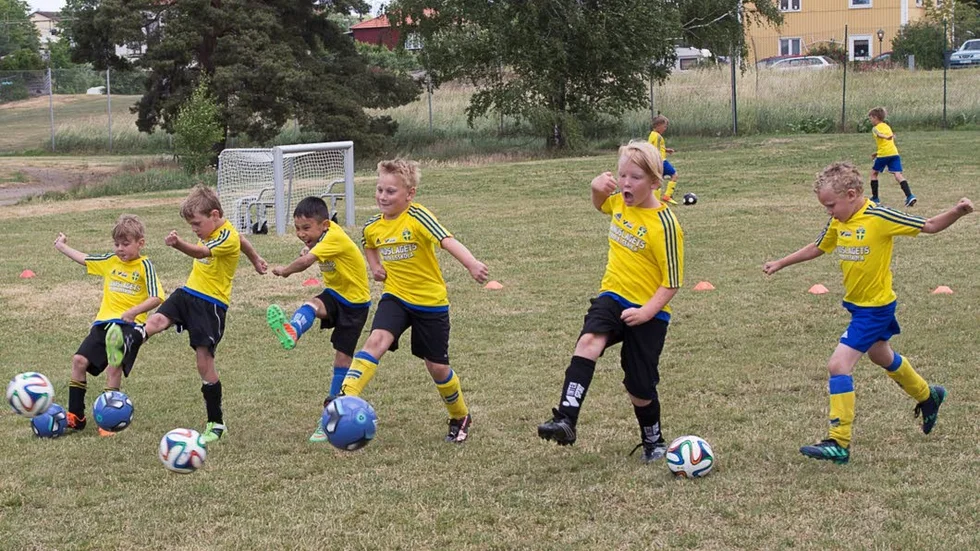 Förra året var ett 20-tal barn med vid fotbollsskolan i Valla.