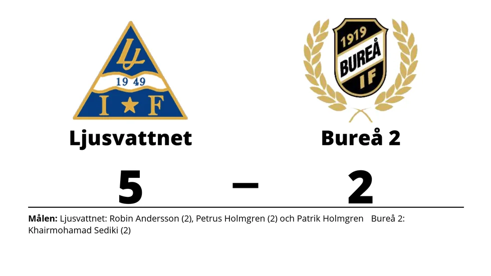 Ljusvattnets IF vann mot Bureå IF 2