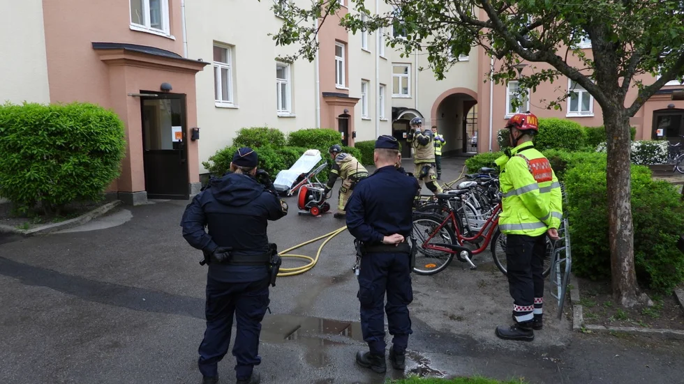 Brand i lägenhet på S:t Persgatan. 