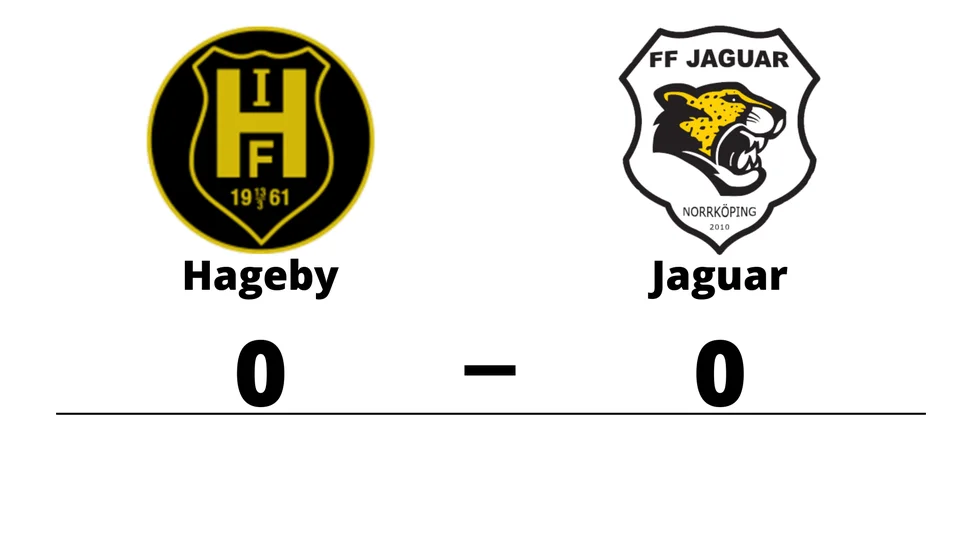 Hageby IF spelade lika mot FF Jaguar