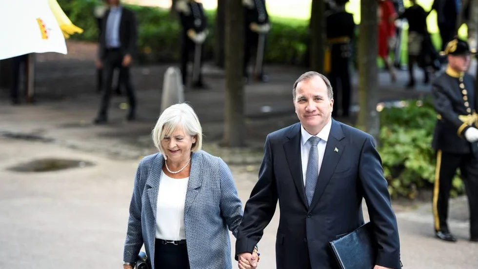 Stefan Löfven. På väg att hålla sin regeringsförklaring.