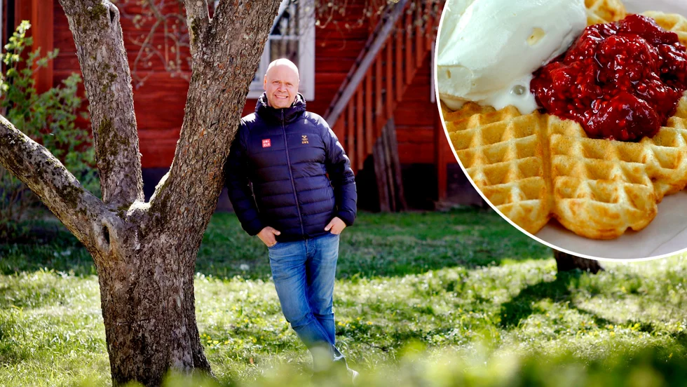 Tom Forsberg är mannen bakom den våffelstuga som slår upp dörrarna i Stora Fristadshuset i Rademachersmedjorna den 14 maj. 