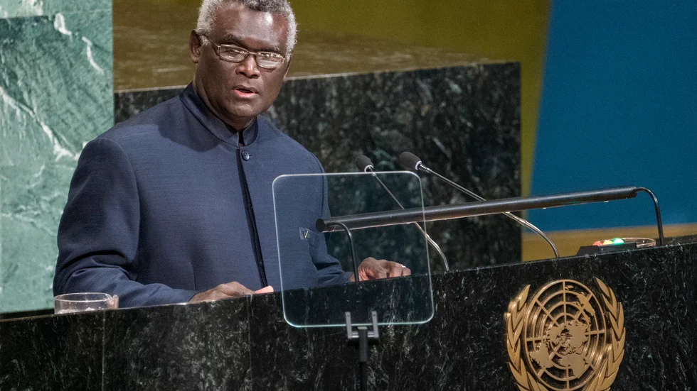 Salomonöarnas premiärminister Manasseh Sogavare. Arkivbild.